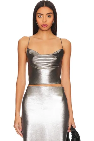 ROTATE Metallic Crop Top