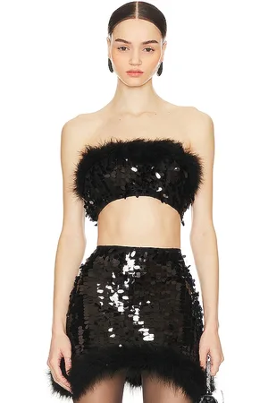 OW Virgo Sequin Feather Top