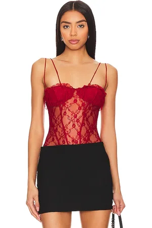 Free People X Intimately FP If You Dare Bodysuit In Cranberry