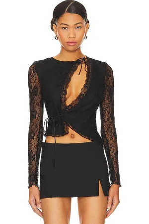 superdown Anahi Wrap Lace Top