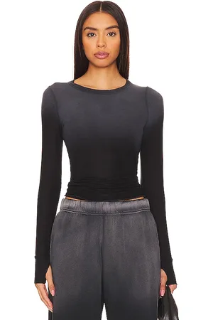 Michael Lauren Alick Rib Ombre Long Sleeve