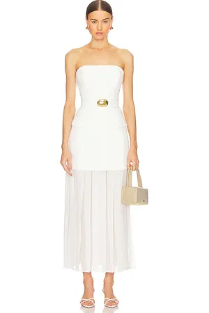 Nicholas Reagan Strapless Mini Dress With Pleated Skirt