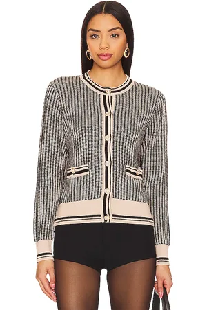 AUTUMN CASHMERE Textured Two Tone Cardigan