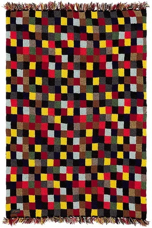 Beams Hand Knit 2 Layer Patchwork Scarf