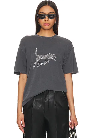 ANINE BING Walker Tee Spotted Leopard