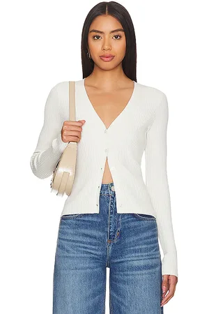 GOOD AMERICAN Shine Rib V-neck Cardi
