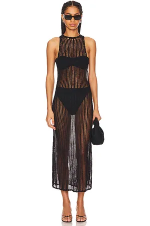 LPA Ryclen Open Knit Midi Dress