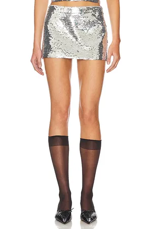 DANIELLE GUIZIO Low Rise Sequin Skirt