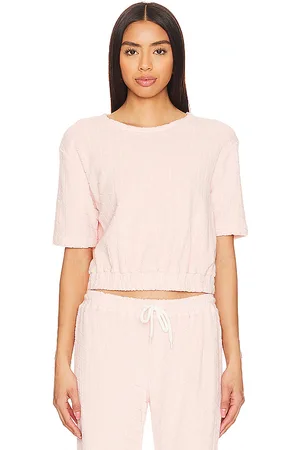 MONROW Diamond Terry Cloth Top