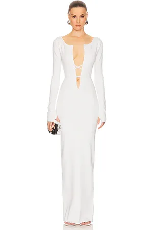 Helsa Niall Deep V Neck Dress