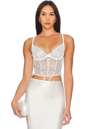 FLEUR DU MAL Lace Up Bustier