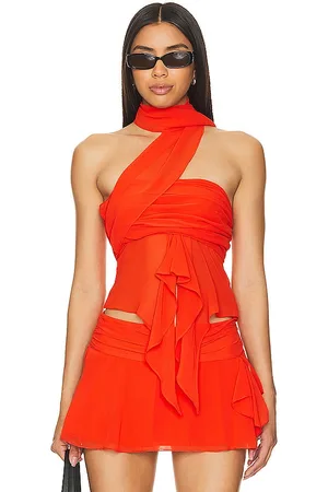 DANIELLE GUIZIO Chiffon Wrap Around Top