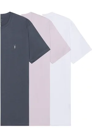 AllSaints Brace 3 Pack Tee Blue Sugar Lilac & White