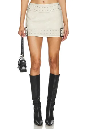 superdown Torie Faux Leather Mini Skirt