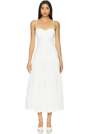 Nicholas Salem Drop Waist Broomstick Midi Dress