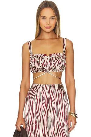 Nicholas Tracy Button Front Crop Top
