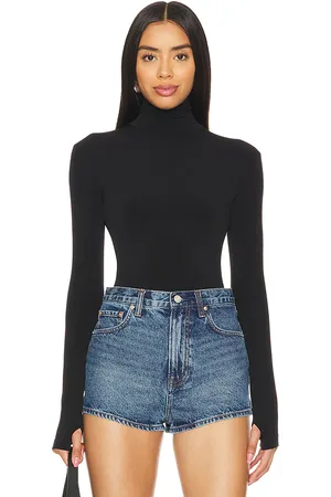 Norma Kamali Slim Fit Long Sleeve Turtleneck Top