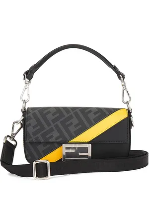 SIEDRES Fendi Diagonal Zucca Baguette Shoulder Bag