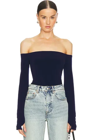 Norma Kamali Long Sleeve Off Shoulder Top