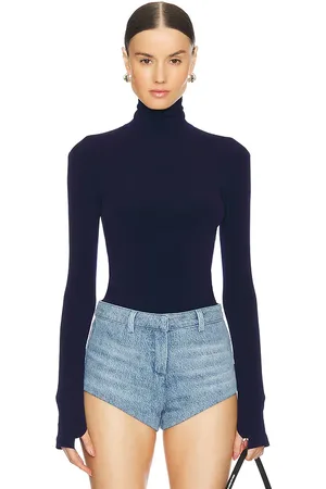 Norma Kamali Slim Fit Long Sleeve Turtleneck Top