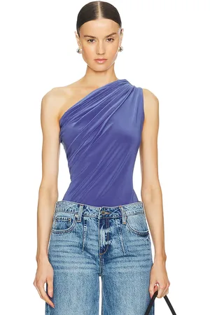 Norma Kamali One Shoulder Peasant Top