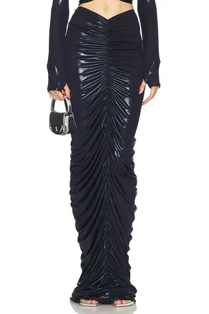 Norma Kamali Shirred Long Skirt