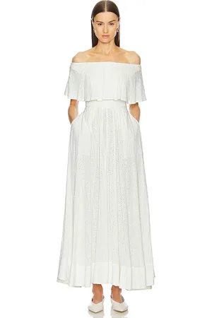 Helsa Petite Eyelet Garden Midi Dress