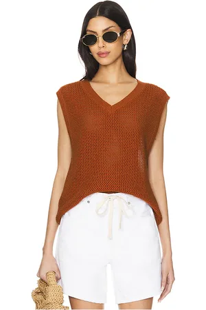 WAO Open Knit V Neck Vest