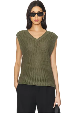 WAO Open Knit V Neck Vest