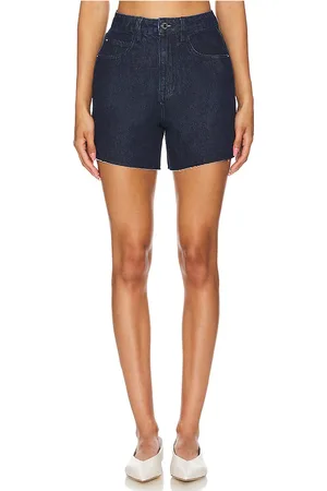 WeWoreWhat High Rise Flare Short Undone Wash