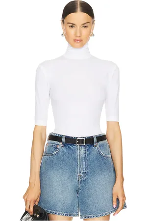 Norma Kamali Slim Fit Short Sleeve Turtleneck Top N/A
