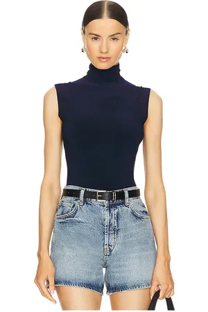 Norma Kamali Slim Fit Sleeveless Turtleneck Top