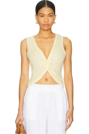LA Made Caspian Twist Front Mesh Top