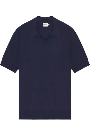Bound Ribbed Knit Polo