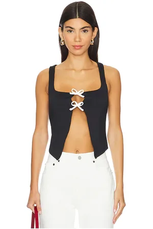 MORE TO COME Natasha Tie Front Top
