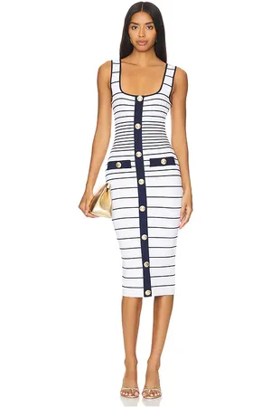Retrofete Lyle Knit Dress White/navy