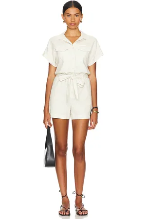 Bella Dahl Searose Rolled Sleeve Romper With Belt