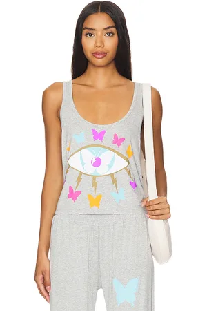 LAUREN MOSHI Rosetta Crop Tank Butterfly Eye