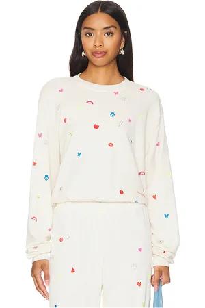 LAUREN MOSHI Spalding Drop Shoulder Crop Pullover Charm Elements