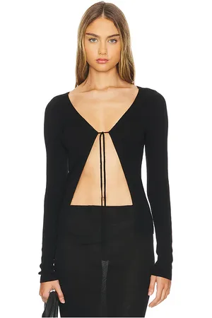 St Agni Rouleau Tie Reversible Knit Top