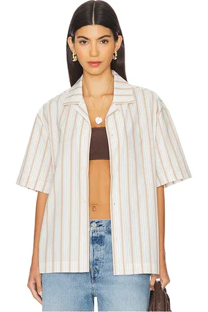 WAO Textured Stripe Camp Shirt