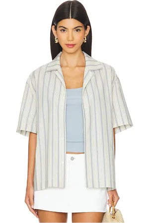 WAO Textured Stripe Camp Shirt