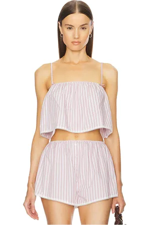 Helsa Wide Stripe Poplin Camisole