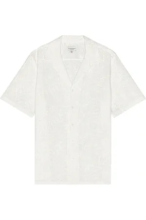 CLUB MONACO Short Sleeve Eyelet Shirt