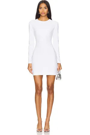 Norma Kamali Long Sleeve Crewneck Mini Dress