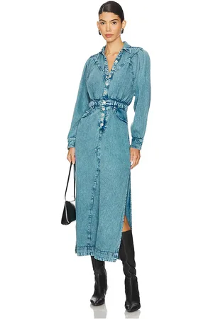 Free People Mad Love Denim Midi Dress