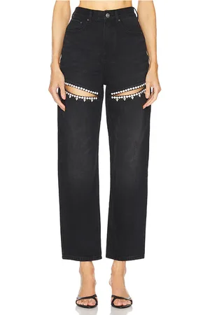 AREA Crystal Slit Jean
