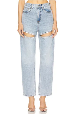 AREA Crystal Slit Jean