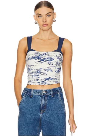 Free People Printed 2 Tone Tank