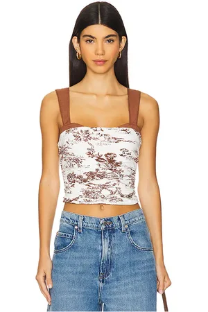 Free People Printed 2 Tone Tank